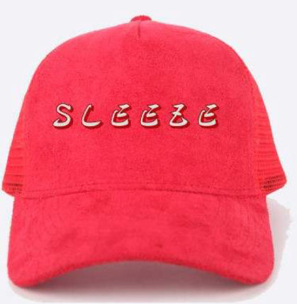 Red Sleeze Suede Trucker Hat