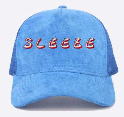 Blue Sleeze Suede Trucker Hat