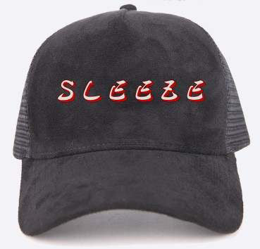 Black Sleeze Suede Trucker Hat